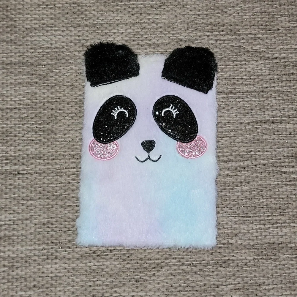 Panda Bear Plush Notebook Journal Diary Hardback 8x6 NWOT